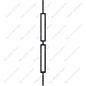 V1088 Iron Spindle 44"